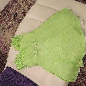 Lime green girls dress size 8